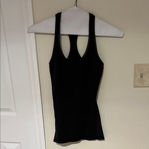 Lululemon Athletica Ruched Racerback Mesh Tank Top